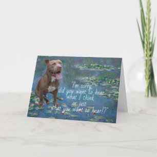 Cartão Pit Bull Engraçado