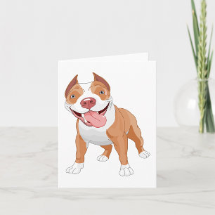 Cartão Pit Bull Sorridente Feliz