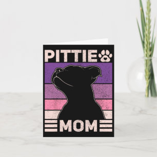 Cartão Pittie Mãe Pitbull Mãe Proprietária de Cachorro Di
