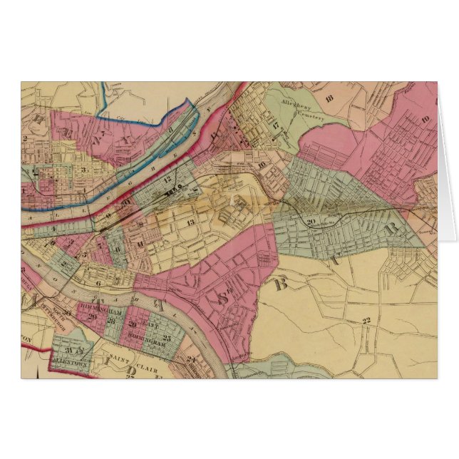 Cartão Pittsburgh e Allegheny (Frente Horizontal)