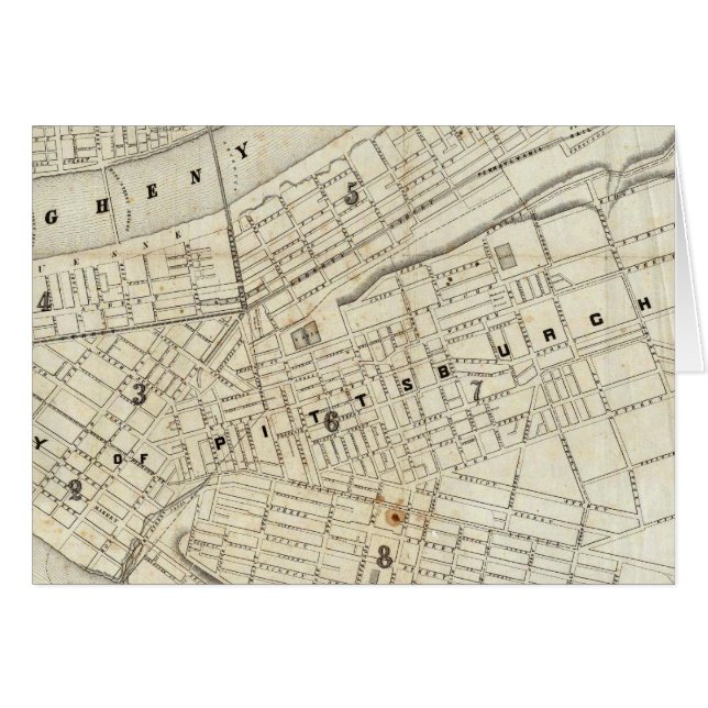 Cartão Pittsburgh (Pensilvânia) (Frente Horizontal)