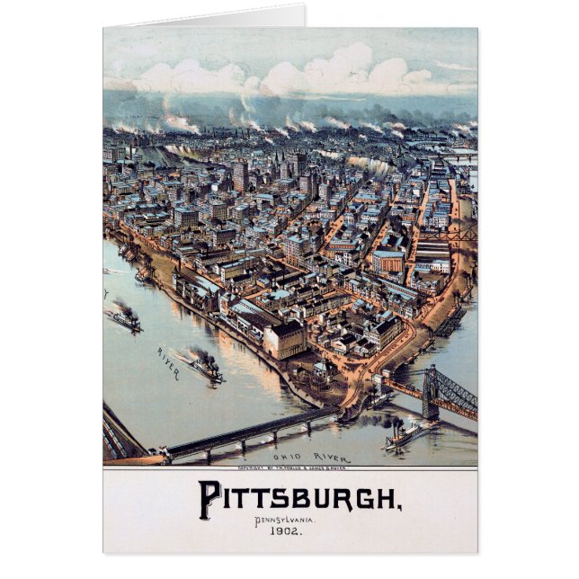Cartão Pittsburgh Pensilvânia 1902 (Frente)