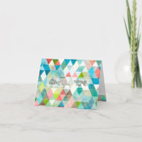 PixDezines Boho Triangles Mazel Tov/Congratulation