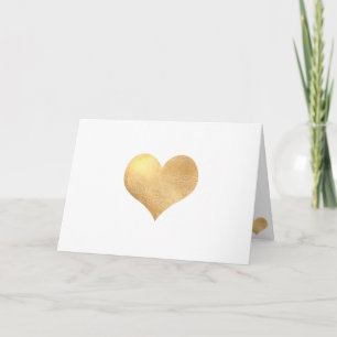 Cartão PixDezines Faux Gold Heart/DIY message