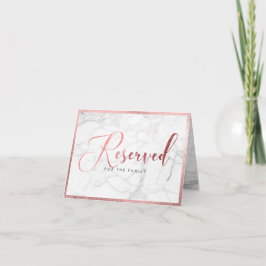Cartão PixDezines Marble Faux Rose Gold/Reserved Table