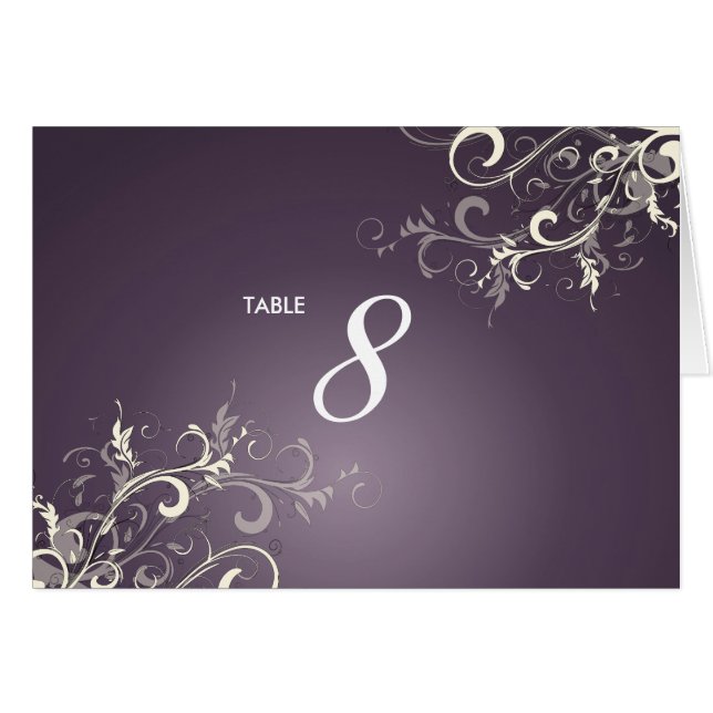 Cartão PixDezines Plum Vanilla Swirls Obrigado (Frente Horizontal)