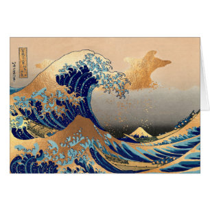 Cartão PixDezines Vintage, Excelente Wave, Hokusai 葛 飾 北