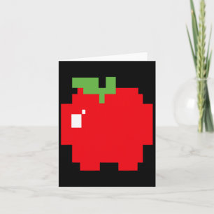 Cartão Pixel Apple anos 80 Jogo de Vídeo Arcade Retro Hal