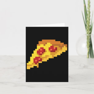 Cartão Pixel Pizza 80s Jogo de Vídeo Retro 8-bit Hallowee