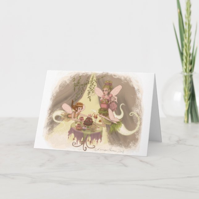 Cartão Pixie Tea Party (Frente)