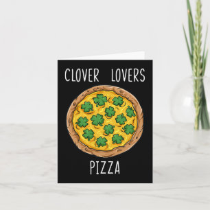 Cartão Pizza Amantes do Trevo Dia de São Patrício Diversã