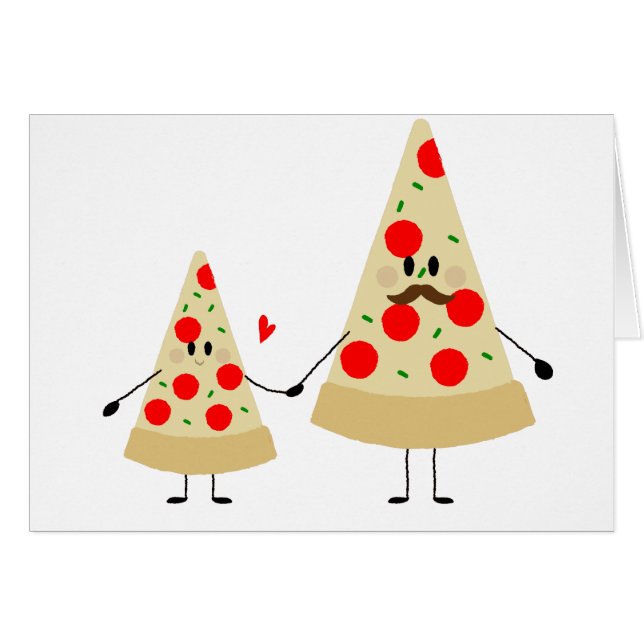 Cartão pizza dia de os pais (Frente Horizontal)