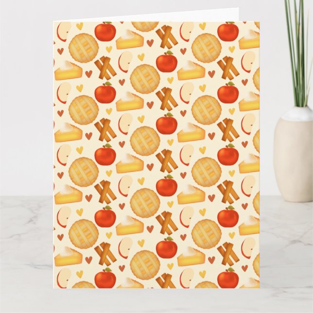 Cartão Pizza E Ingredientes De Maçã Fashiada (Frente)