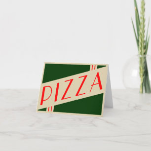 Cartão pizza retro