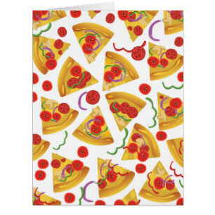 Cartão Pizza Slice Pattern