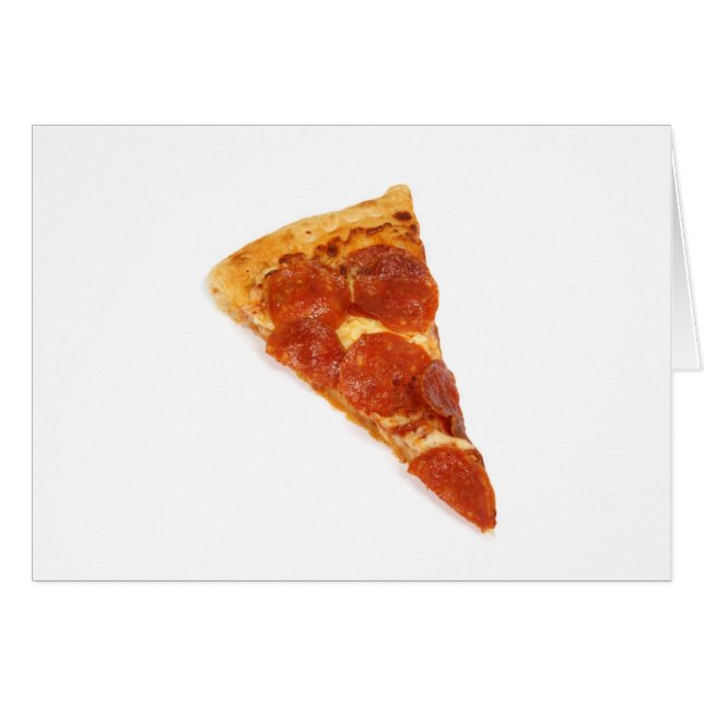 Cartão Pizza Slice - Uma Fatia De Pizza (Frente Horizontal)