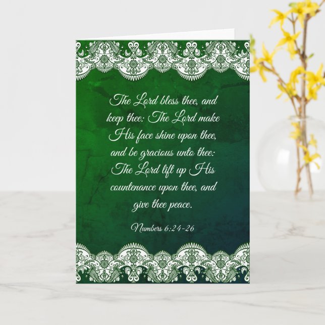 Cartão Placa 6:24-26 (Flor Amarela)