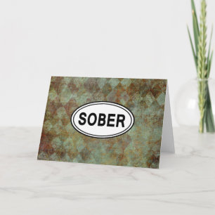Cartão Placa AA de recuperação Sobriedade SOBER