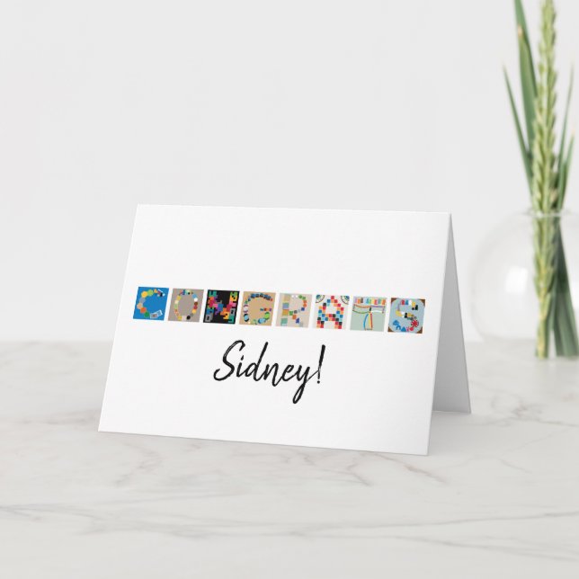 Cartão Placa alfabética de jogos de Conselho "Parabéns" (Frente)