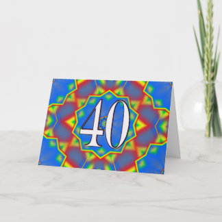 Cartão Placa aniversário de 40 anos