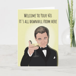 Cartão Placa aniversário de 40 anos