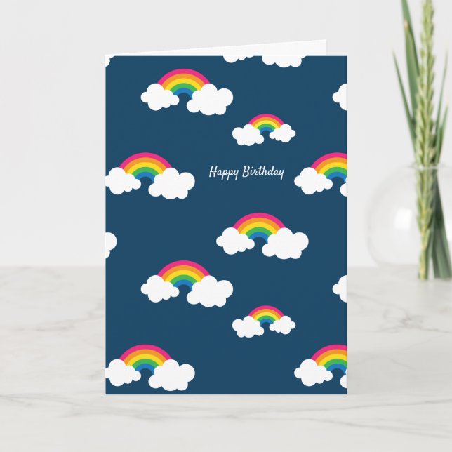 Cartão Placa arco-íris (Frente)