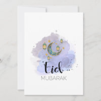Placa azul Eid Mubarak feliz