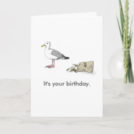 Cartão Placa Bday Seagull | É seu aniversário. Vá em fren