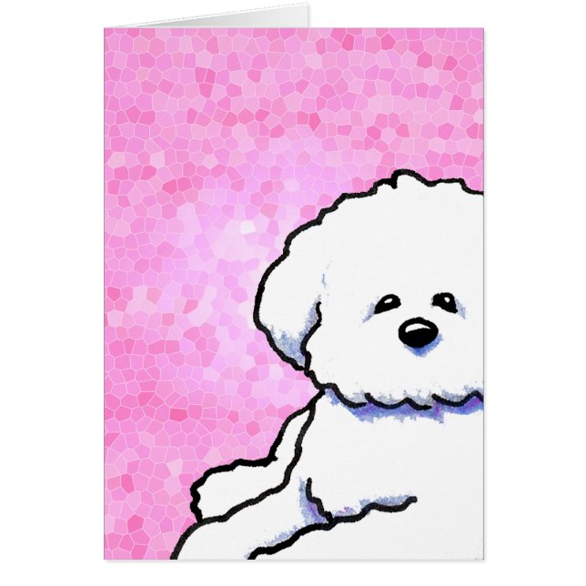 Cartão Placa Bichon Frise (Frente)