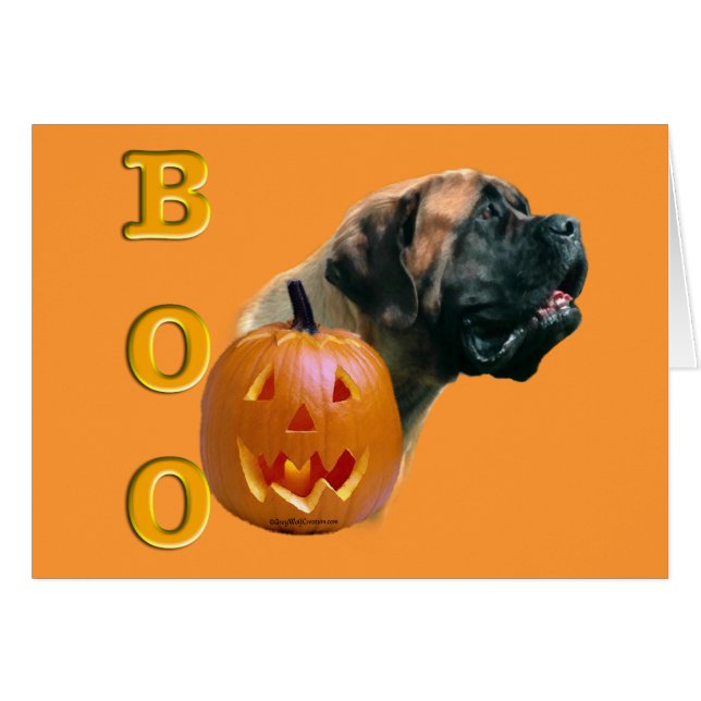 Cartão Placa Boo Apricot Mastiff (Frente Horizontal)