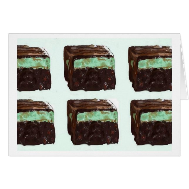 Cartão Placa Brownie Do Mint Fudge (Frente Horizontal)