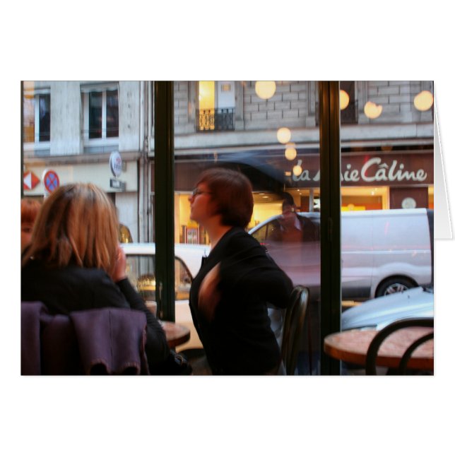 Cartão Placa Caline Rue Rambuteau para Atmosfera Parisien (Frente Horizontal)