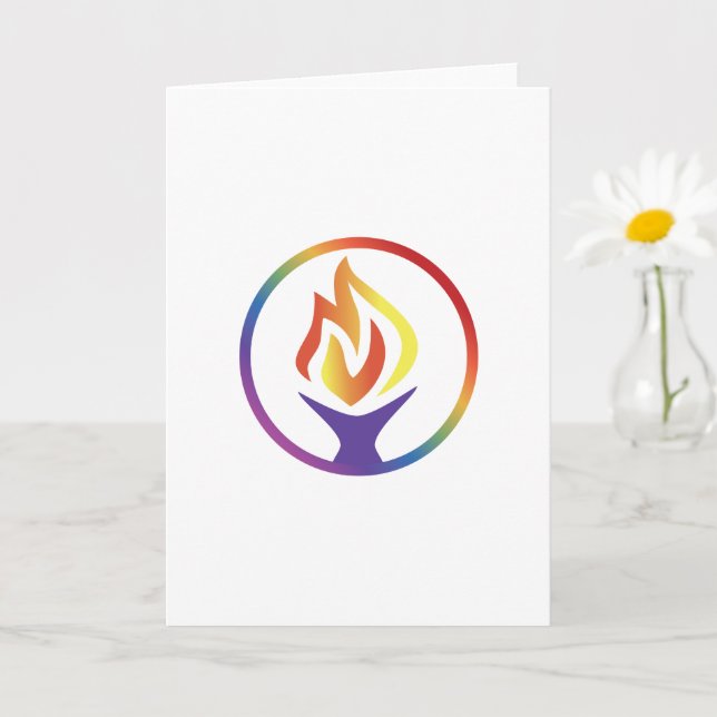 Cartão Placa com o logotipo UUCF frontal (dentro do Vazio (Planta pequena)