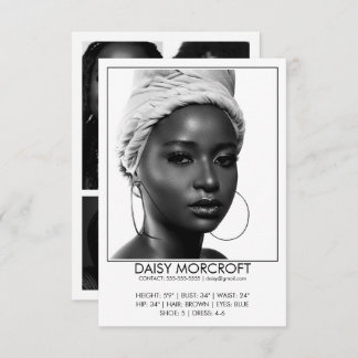 Cartão Placa comp de Foto do Ator de Modelo Profissional