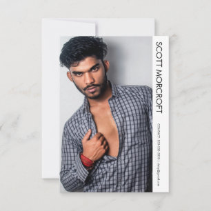 Cartão Placa comp de Foto do Ator de Modelo Profissional 