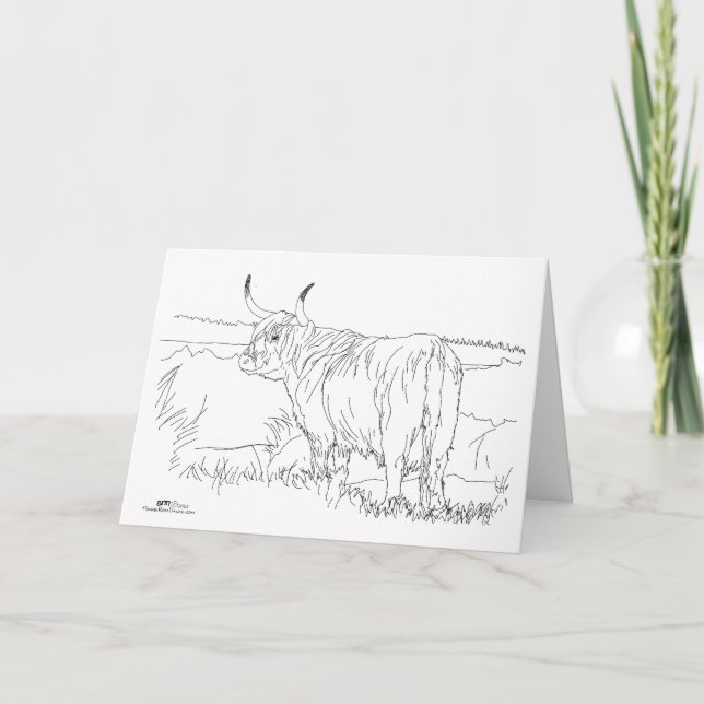 Cartão Placa "Coo" relativa à Escócia Highland (Frente)