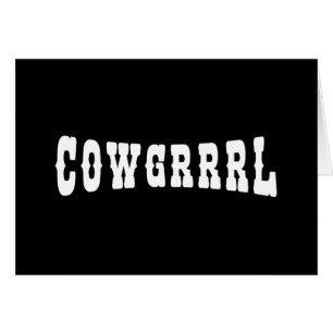 CARTÃO PLACA COWGRRRL