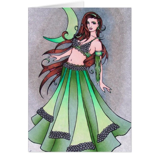 Cartão Placa dançer da barriga de cancer (Frente)