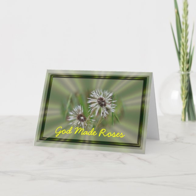 Cartão Placa Dandelion Inspiracional - personalizar (Frente)
