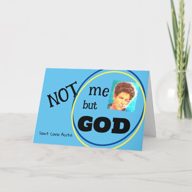 Cartão Placa de Acutis santo (Frente)