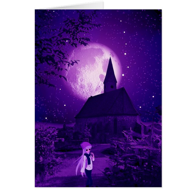 Cartão Placa de Adolescente Gótica (Frente)