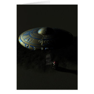 Cartão Placa de alienígena