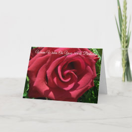 Cartão Placa de aniversário 100ª Personalizada da rosa ve