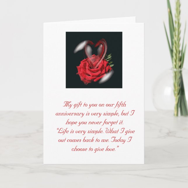 Cartão Placa de Aniversário 5 (Frente)