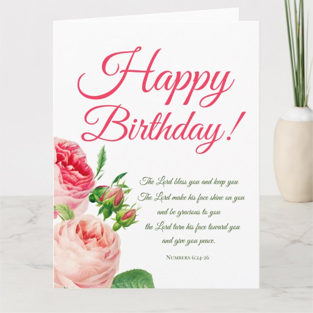 Cartão Placa de Aniversário 6:24-26 (Frente)