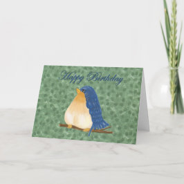 Cartão Placa de aniversário Bluebird (Impressão grande)