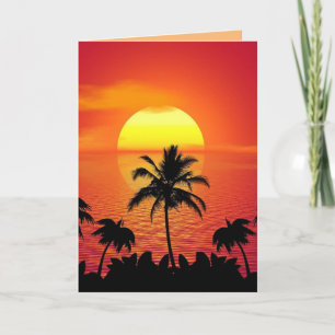 CARTÃO PLACA DE ANIVERSÁRIO BONITA DE ARTE TROPICAL DA PR