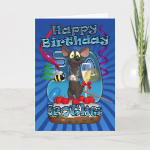 Cartão Placa De aniversário de 30 anos Para Irmão - Mouse