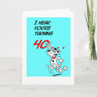 Cartão Placa de aniversário de 40 anos Belvedere