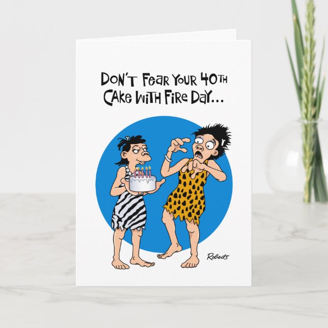 Cartão Placa de aniversário de 40 anos de tranquilidade (Frente)